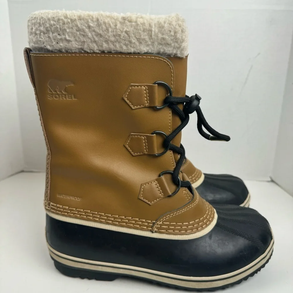 Sorel Youth Pac Lace Up Waterproof Lined Duck Boots